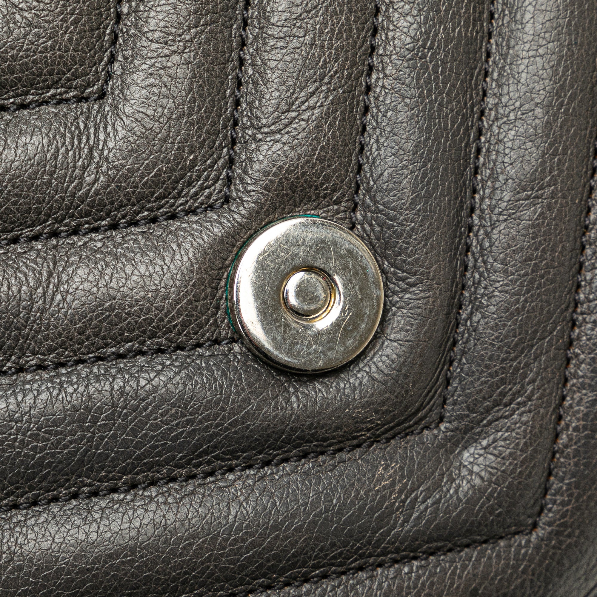 Medium Monogram Chevron Sheepskin College Satchel