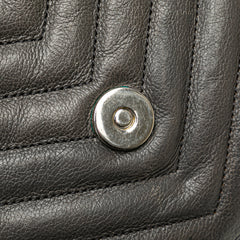 Medium Monogram Chevron Sheepskin College Satchel