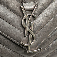 Medium Monogram Chevron Sheepskin College Satchel