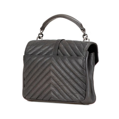 Medium Monogram Chevron Sheepskin College Satchel