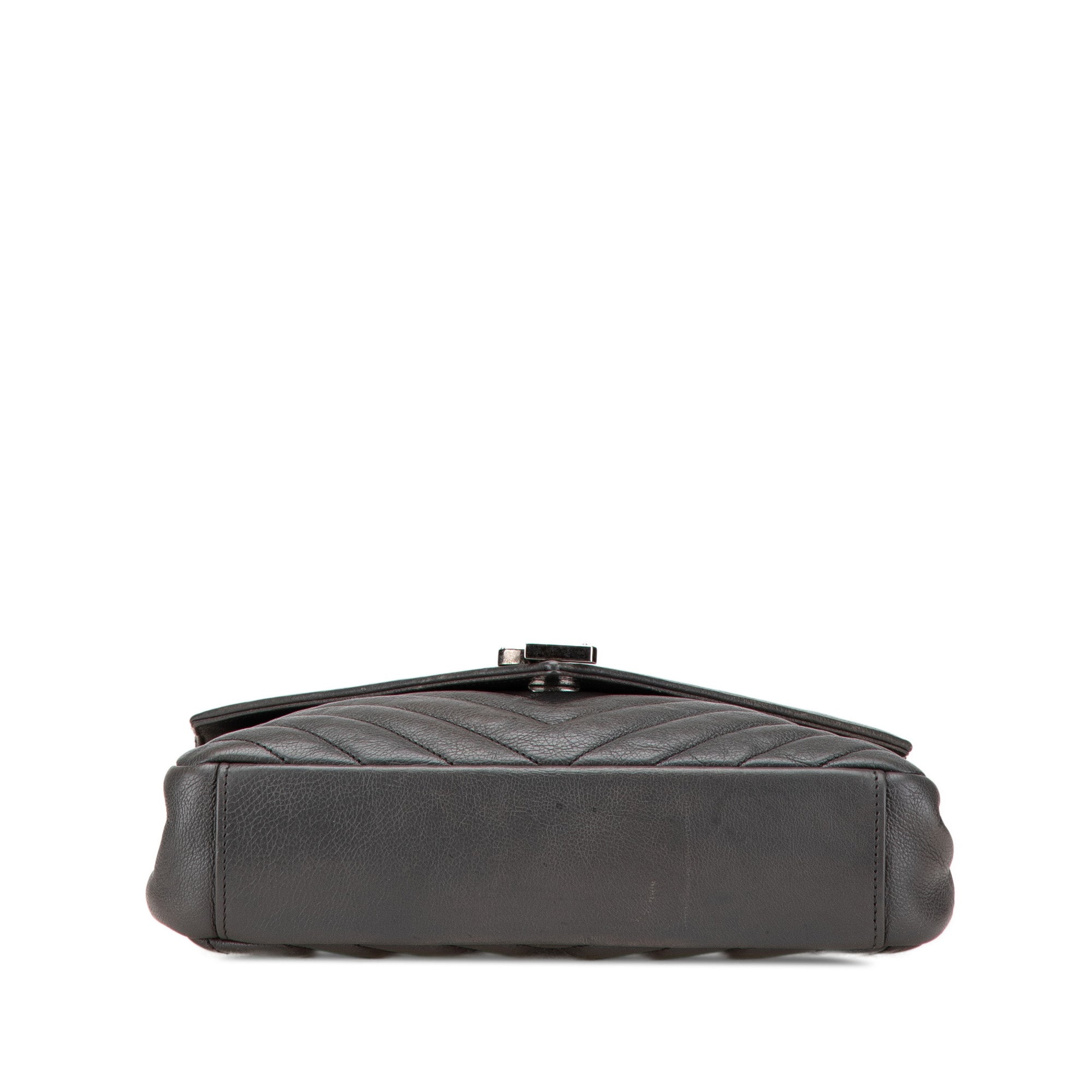 Medium Monogram Chevron Sheepskin College Satchel