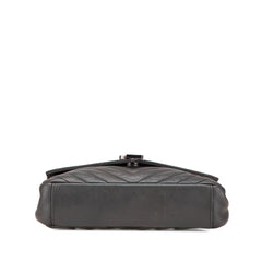 Medium Monogram Chevron Sheepskin College Satchel