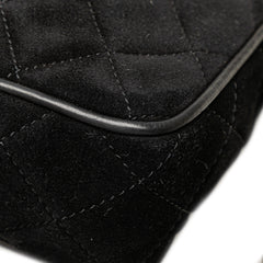 CC Quilted Suede Shoulder Bag