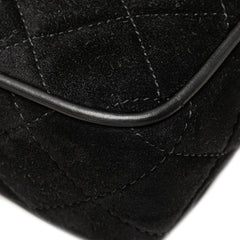 CC Quilted Suede Shoulder Bag