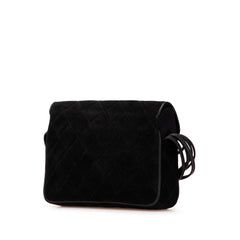 CC Quilted Suede Shoulder Bag