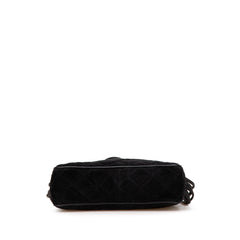 CC Quilted Suede Shoulder Bag