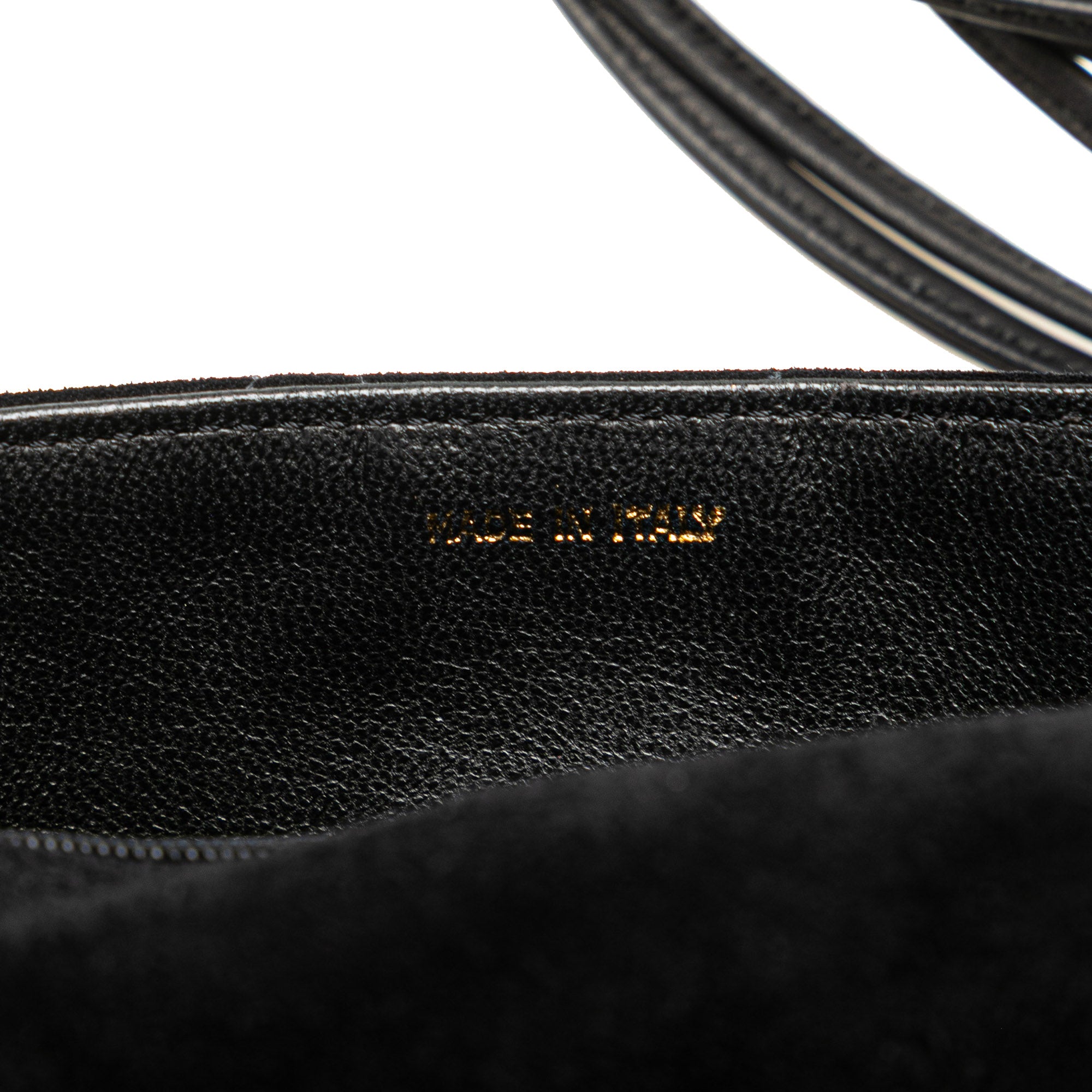 CC Quilted Suede Shoulder Bag