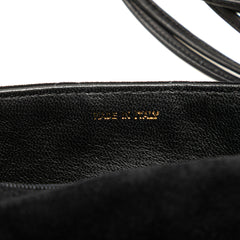CC Quilted Suede Shoulder Bag