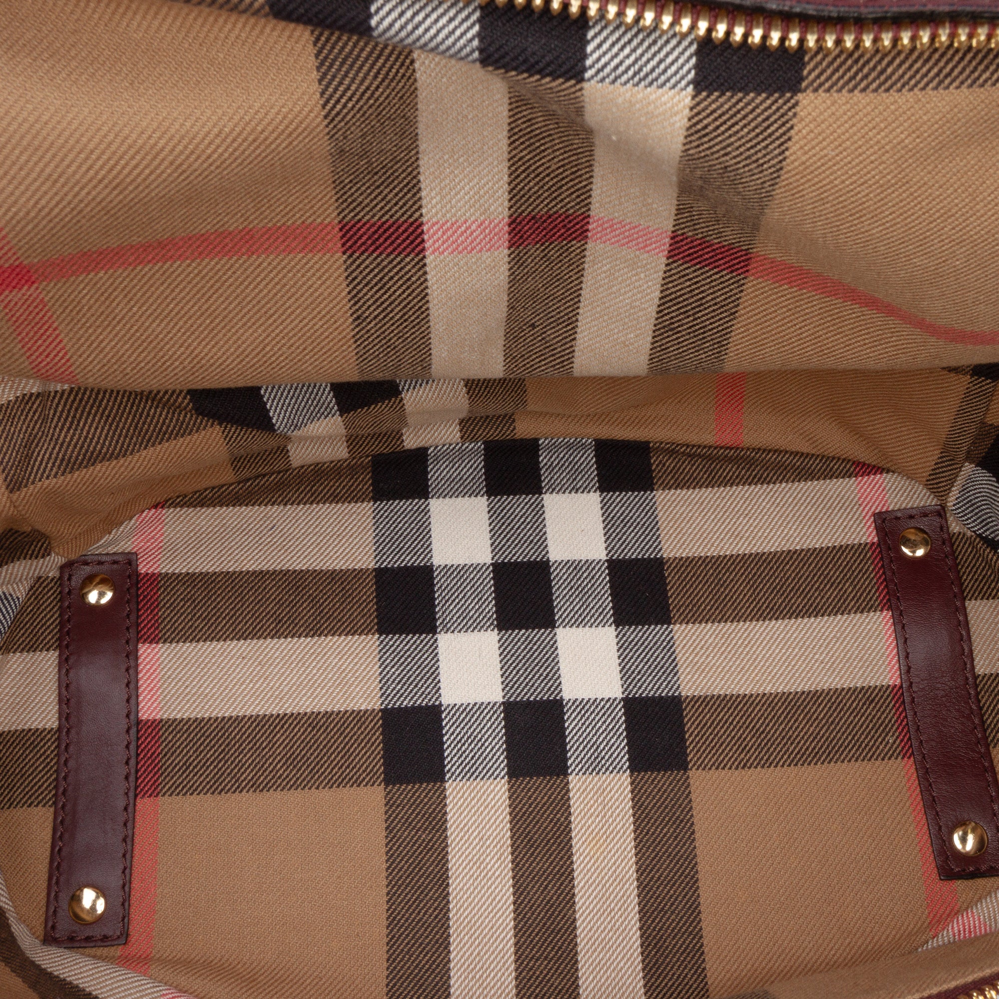 Nubuck and House Check Canvas Beckett Bucket Bag