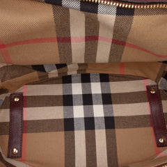 Nubuck and House Check Canvas Beckett Bucket Bag