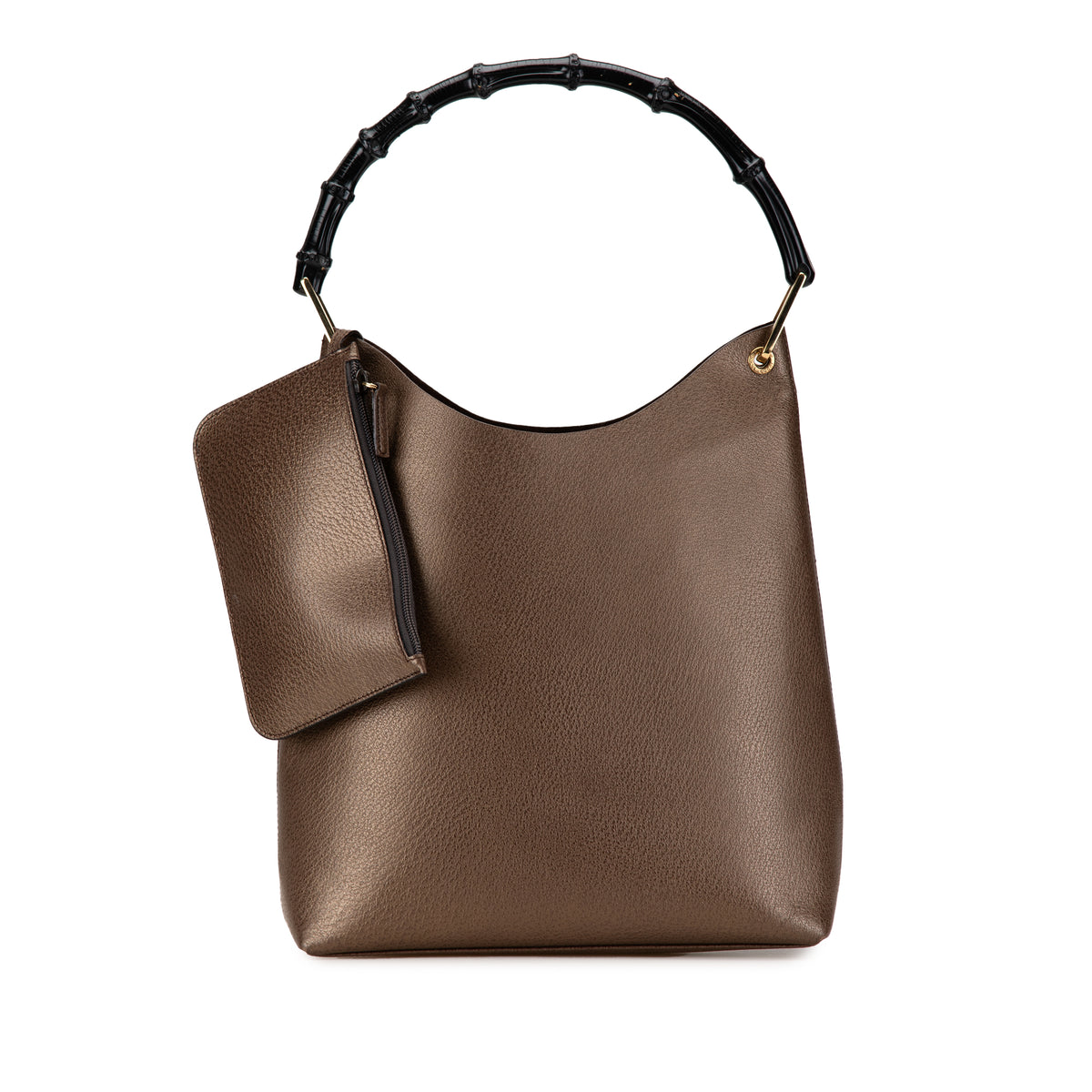 Bamboo Leather Shoulder Bag