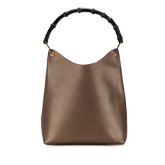 Bamboo Leather Shoulder Bag