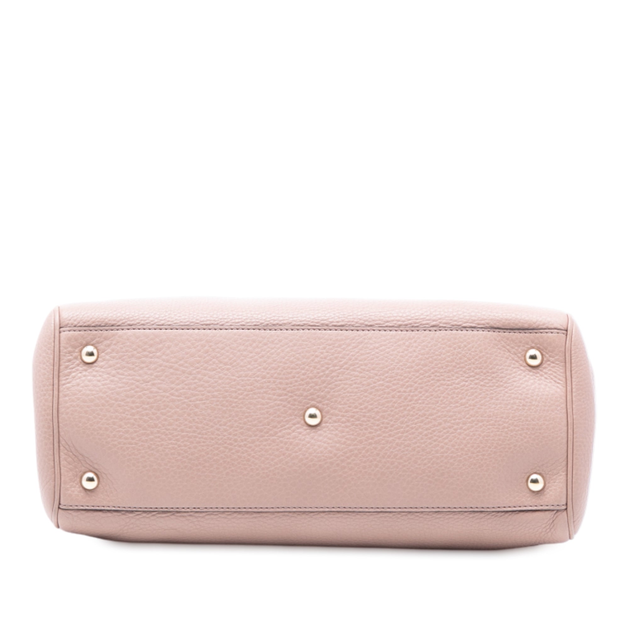 Medium Calfskin Bamboo Shopper Satchel