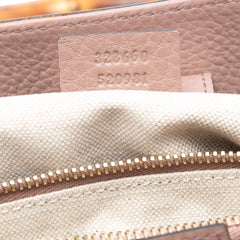 Medium Calfskin Bamboo Shopper Satchel