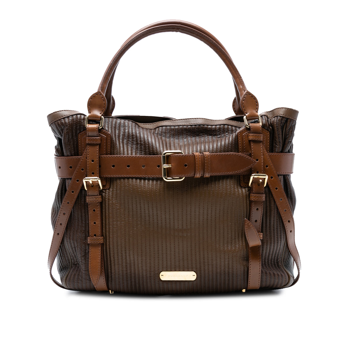Stitched Leather Bridle Wilton Tote