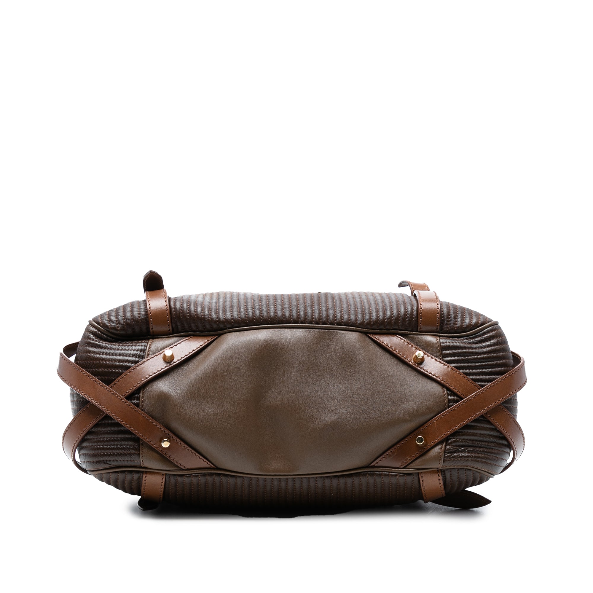 Stitched Leather Bridle Wilton Tote