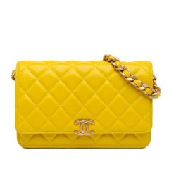 Quilted Lambskin Candy Chain Wallet on Chain