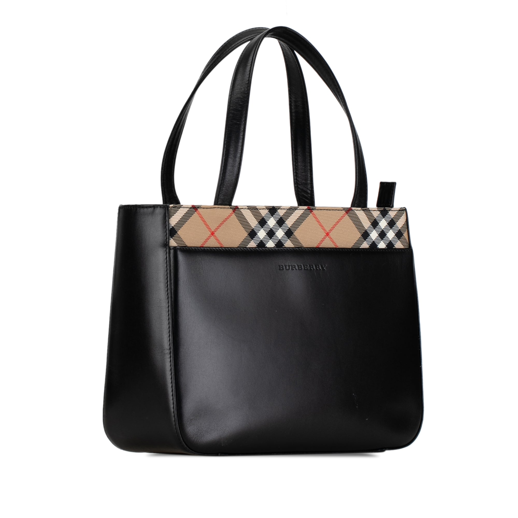 Leather Nova Check Handbag_1