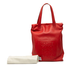 Leather Anagram Shopper Tote