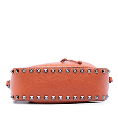 Grained Calfskin Rockstud Bucket Bag