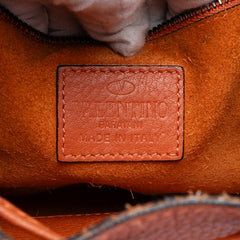 Grained Calfskin Rockstud Bucket Bag