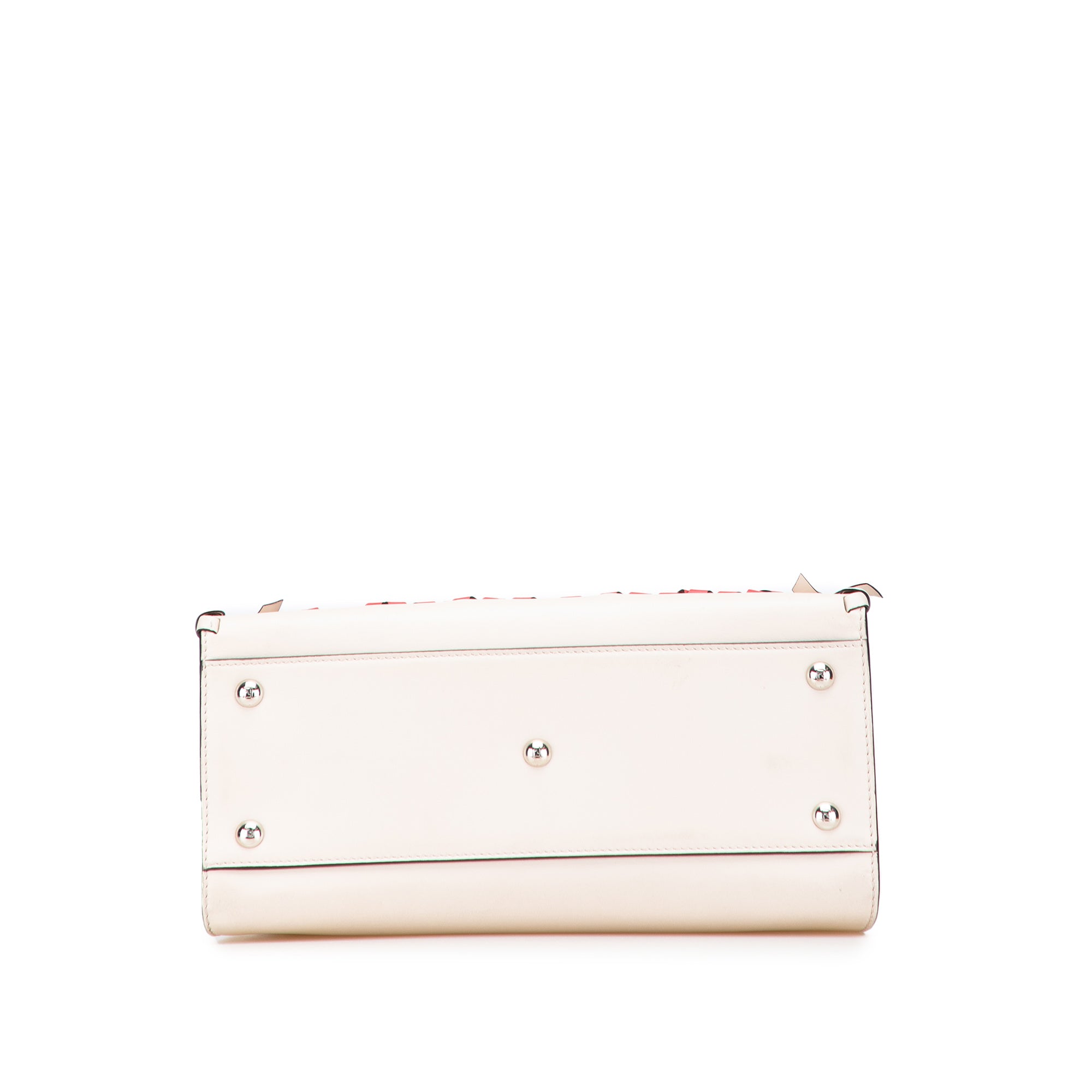 Small Bicolor Calfskin Whipstitch Runway Satchel