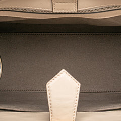 Small Bicolor Calfskin Whipstitch Runway Satchel