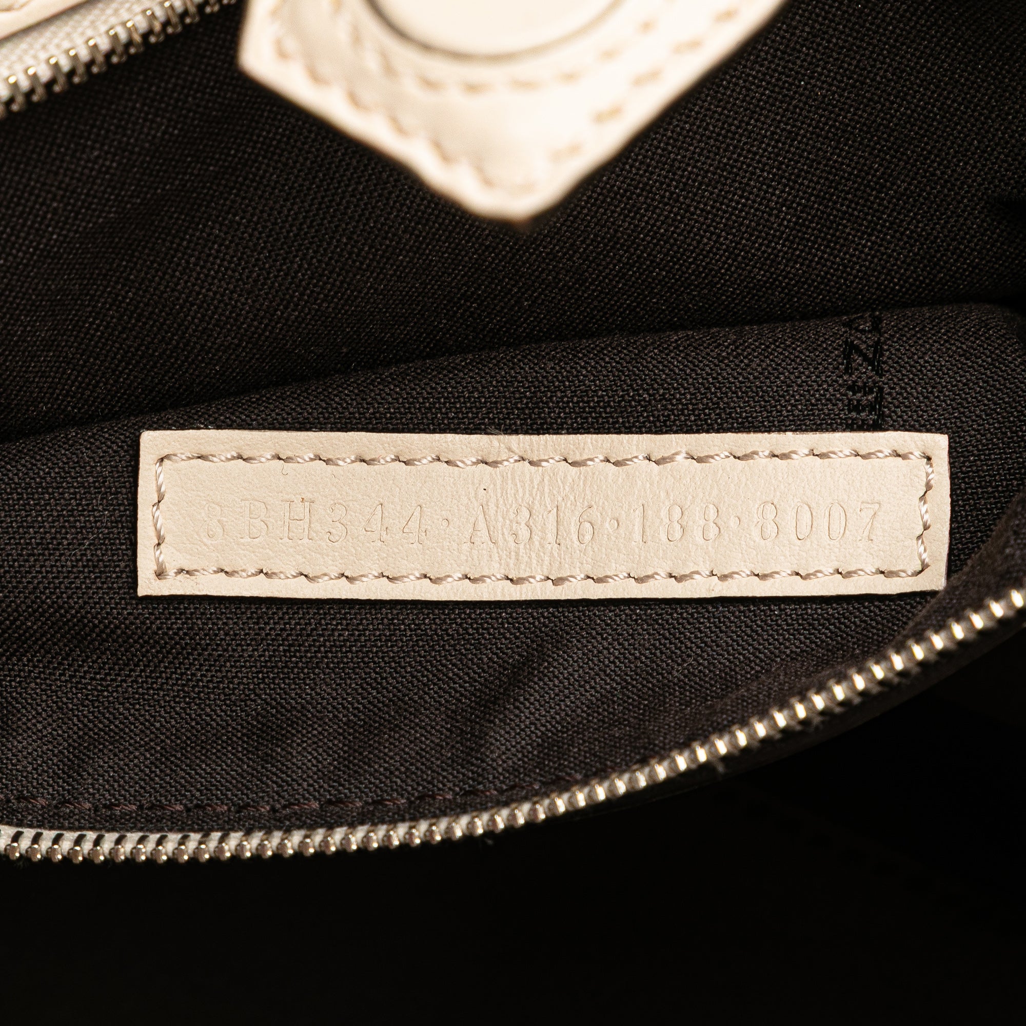 Small Bicolor Calfskin Whipstitch Runway Satchel