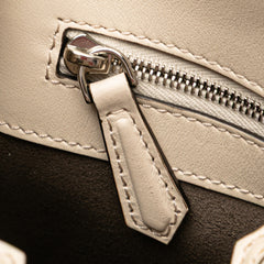 Small Bicolor Calfskin Whipstitch Runway Satchel