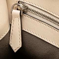 Small Bicolor Calfskin Whipstitch Runway Satchel