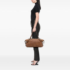 Medium Leather Bamboo Bar Tote