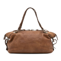 Medium Leather Bamboo Bar Tote