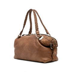 Medium Leather Bamboo Bar Tote