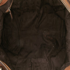 Medium Leather Bamboo Bar Tote