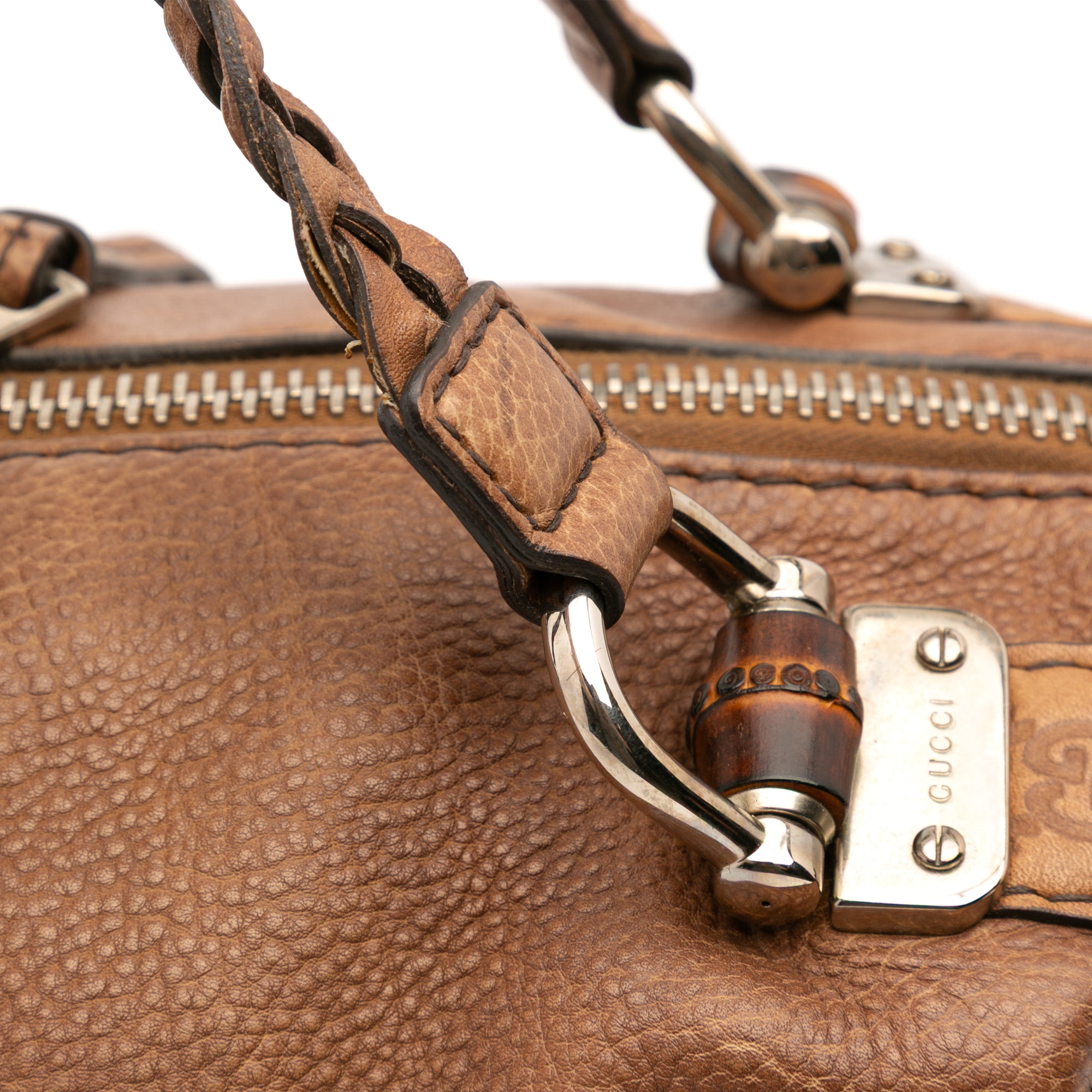Medium Leather Bamboo Bar Tote