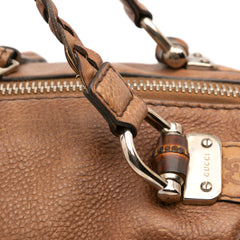 Medium Leather Bamboo Bar Tote