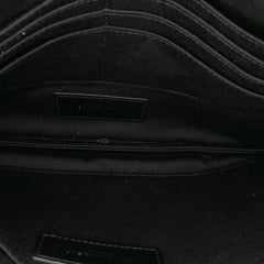 Leather Multi Patch Zip Pouch