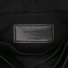 Leather Multi Patch Zip Pouch