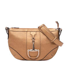 Metallic Leather Horsebit Crossbody