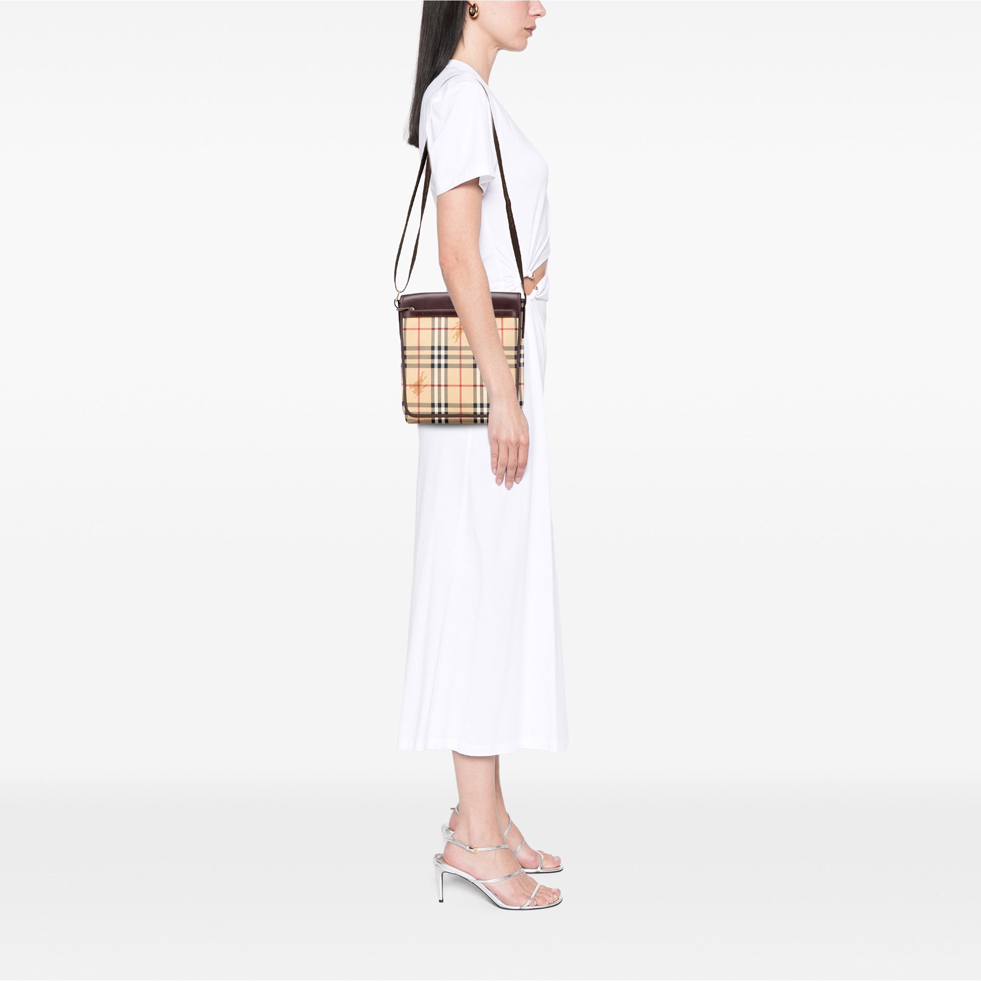 Haymarket Check Coated Canvas Crossbody
