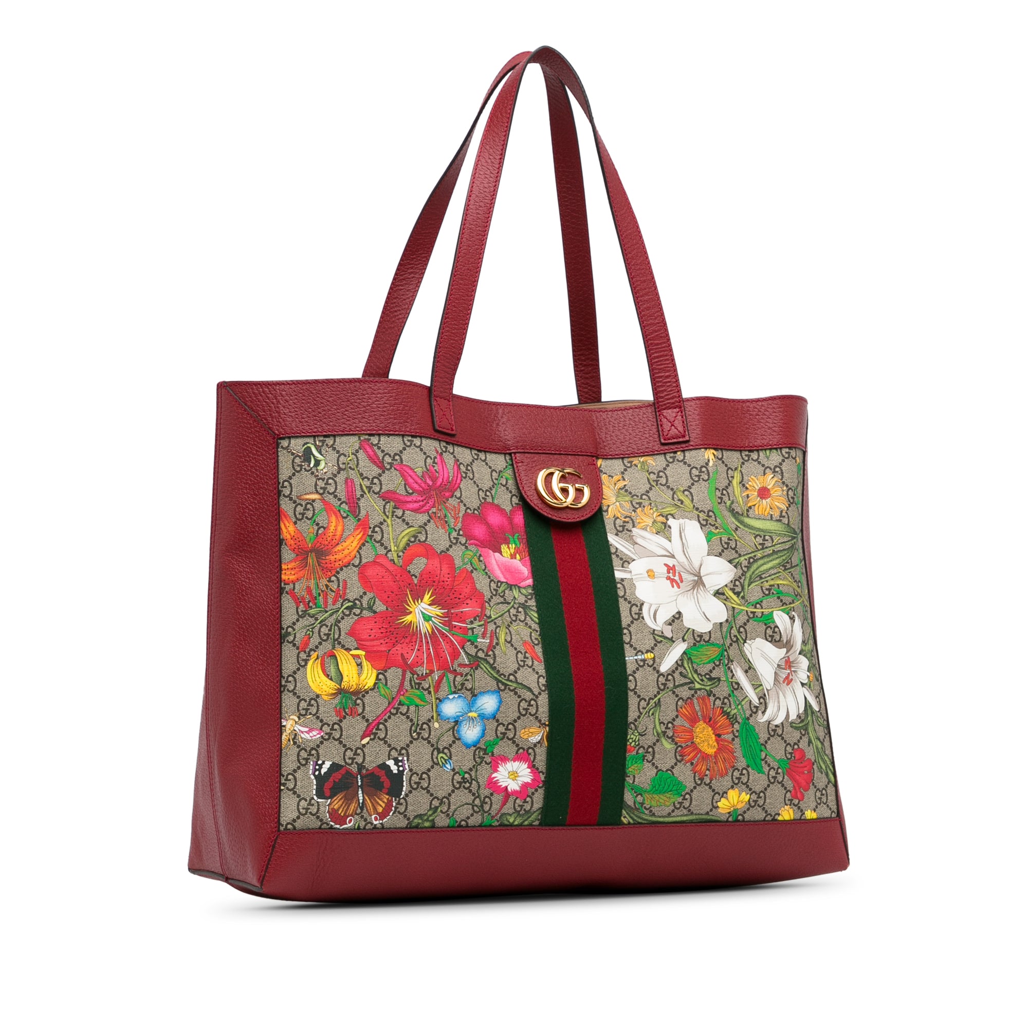 Medium GG Supreme Flora Soft Ophidia East West Tote_1