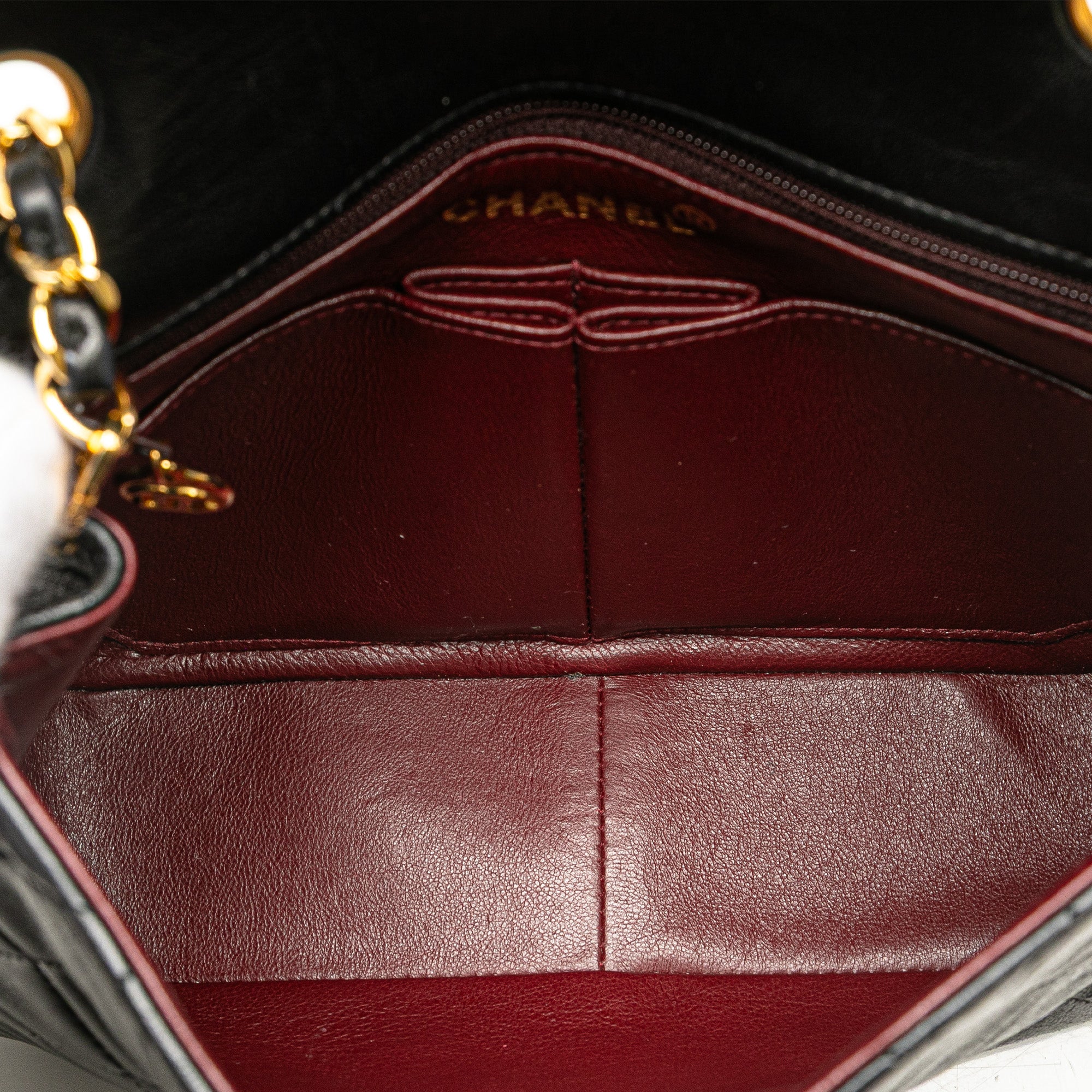 Small Square Quilted Lambskin Flap