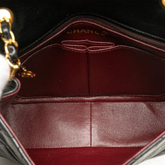 Small Square Quilted Lambskin Flap