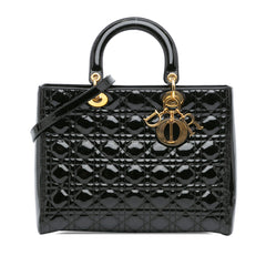 Large Patent Cannage Lady Dior