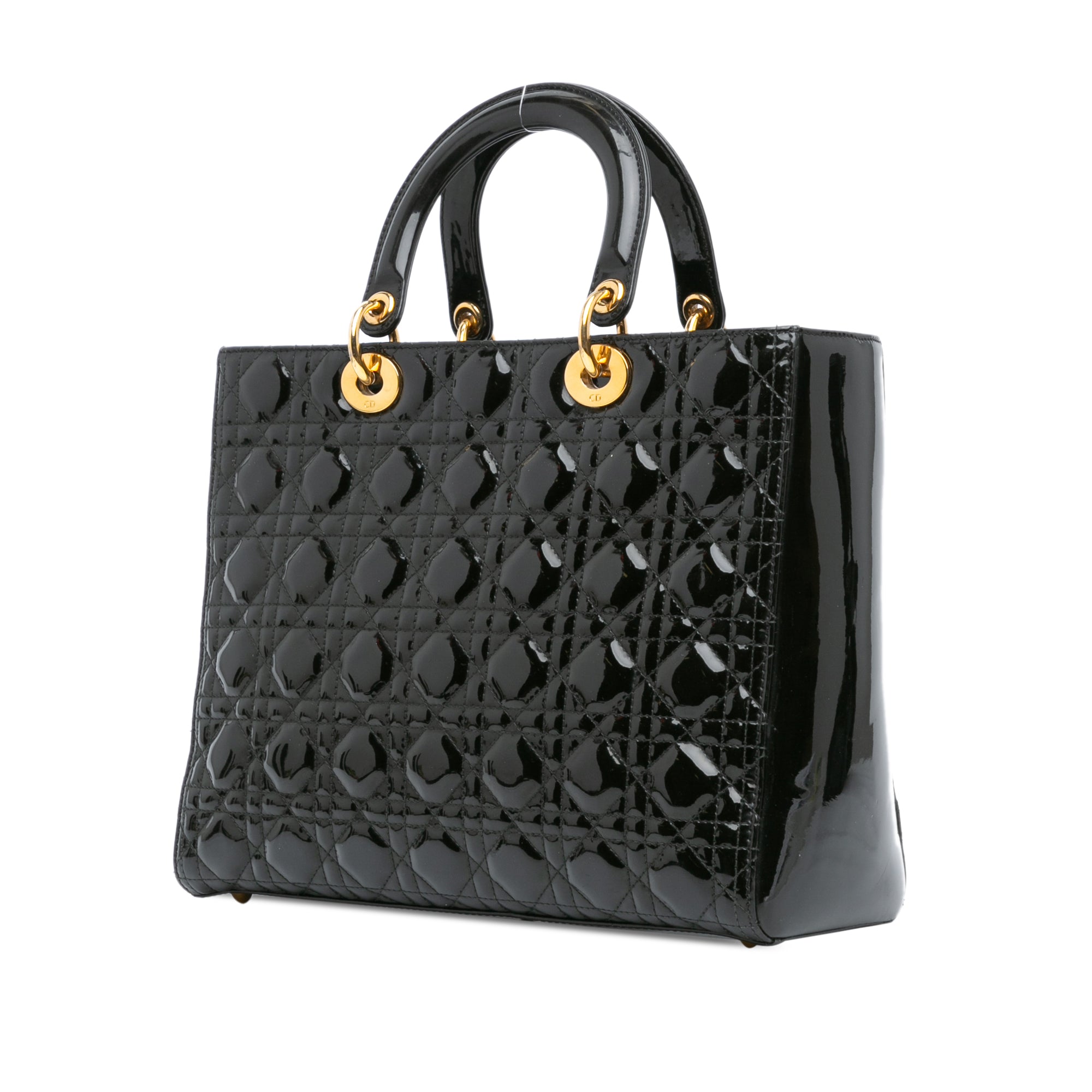 Large Patent Cannage Lady Dior