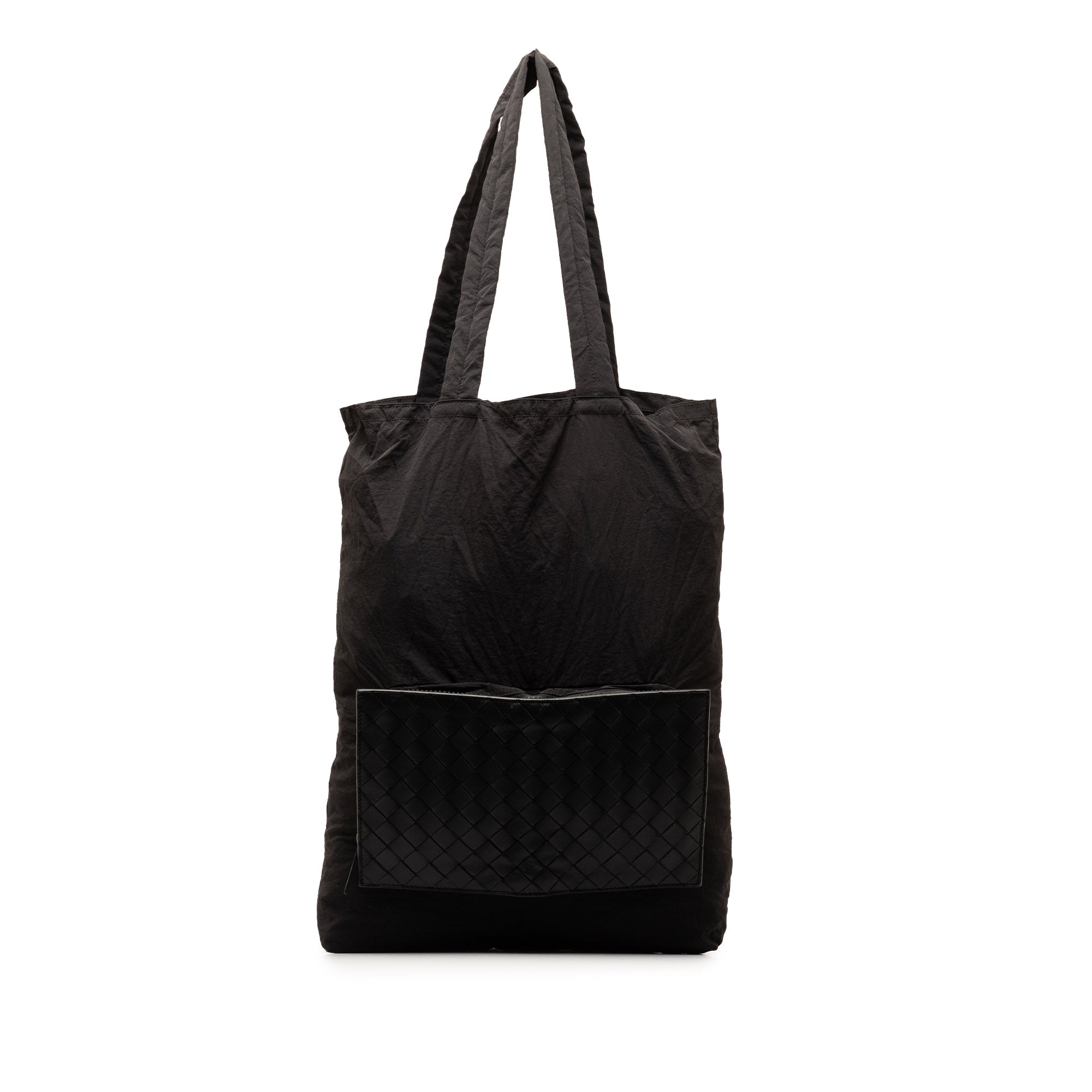 Intrecciato and Nylon Foldable Tote_0