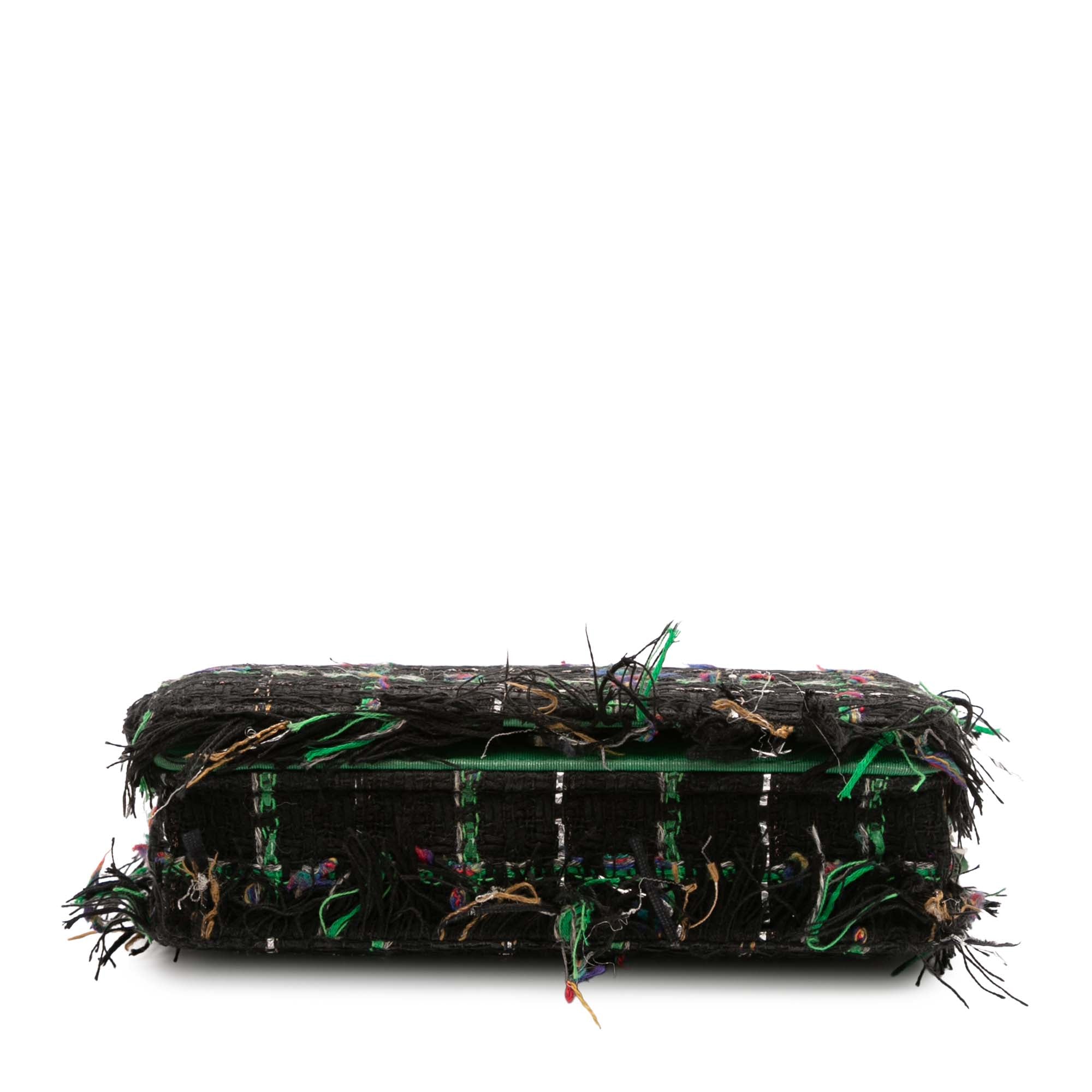 Quilted Boucle Tweed Robot Charm Wallet On Chain