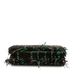 Quilted Boucle Tweed Robot Charm Wallet On Chain