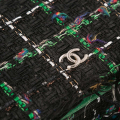 Quilted Boucle Tweed Robot Charm Wallet On Chain