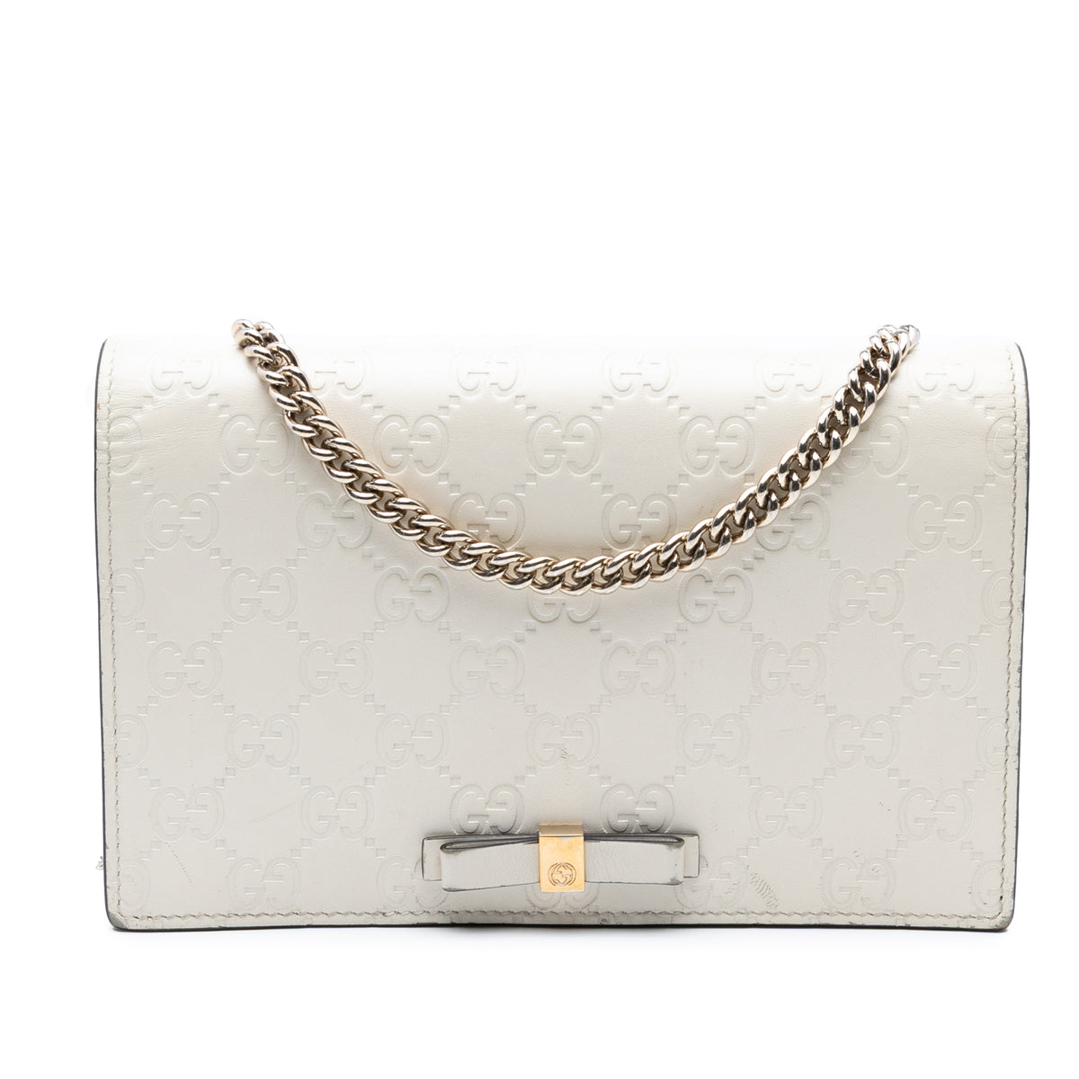 Mini Guccissima Bow Signature Wallet On Chain